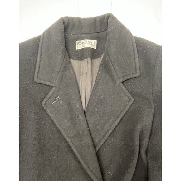 Vintage Woman’s Forecaster of Boston Wool Overcoat Double Breasted Black Size 12 - Picture 3 of 16